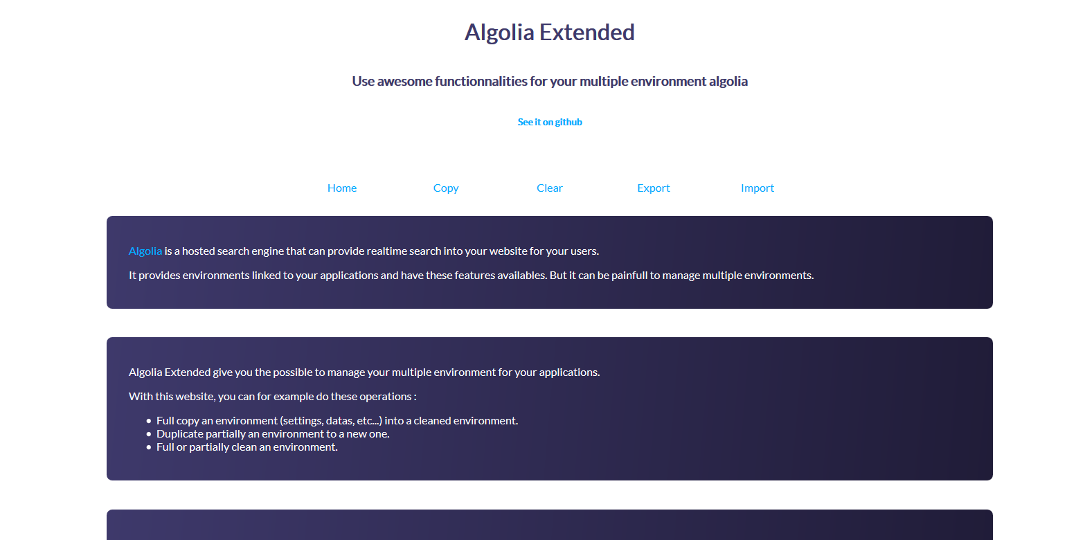 Algolia Extended