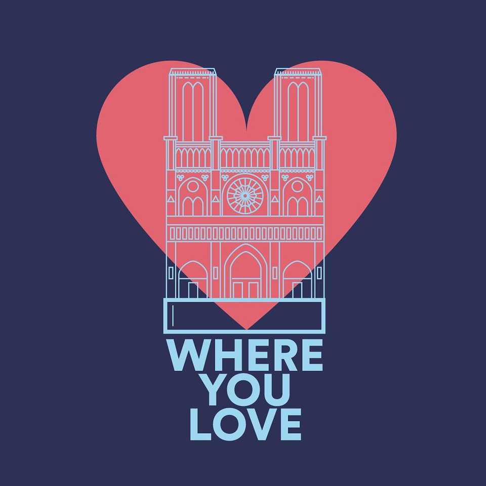 where you love logo + cathedral